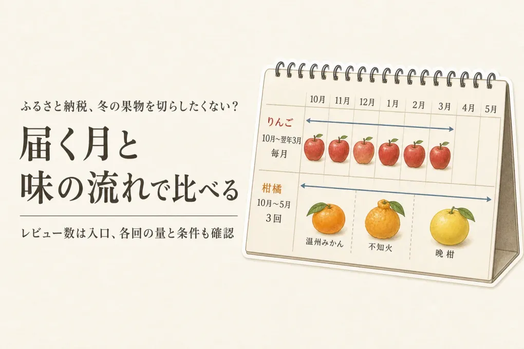 ふるさと納税りんご定期便と柑橘定期便をレビュー数で比較｜冬に果物を切らさない人気ランキング