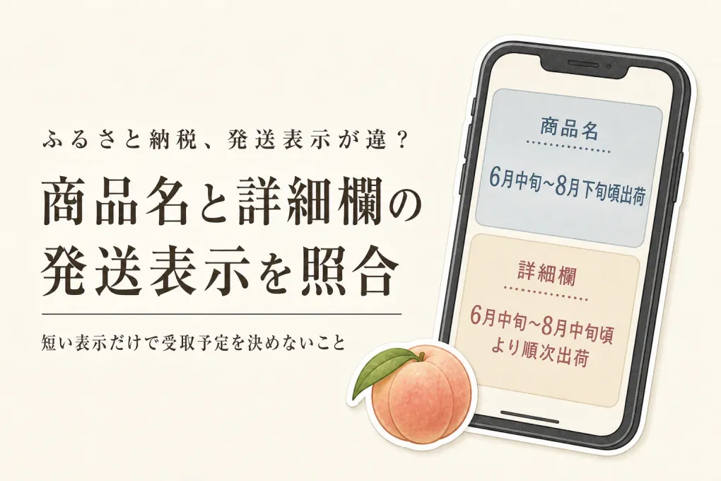 ふるさと納税フルーツの発送時期が、商品名と詳細欄で違うときは？先行予約で予定を守る読み方