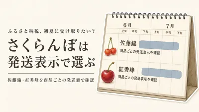 ふるさと納税の佐藤錦・紅秀峰を先行予約｜年末に2027年の発送時期で選ぶ