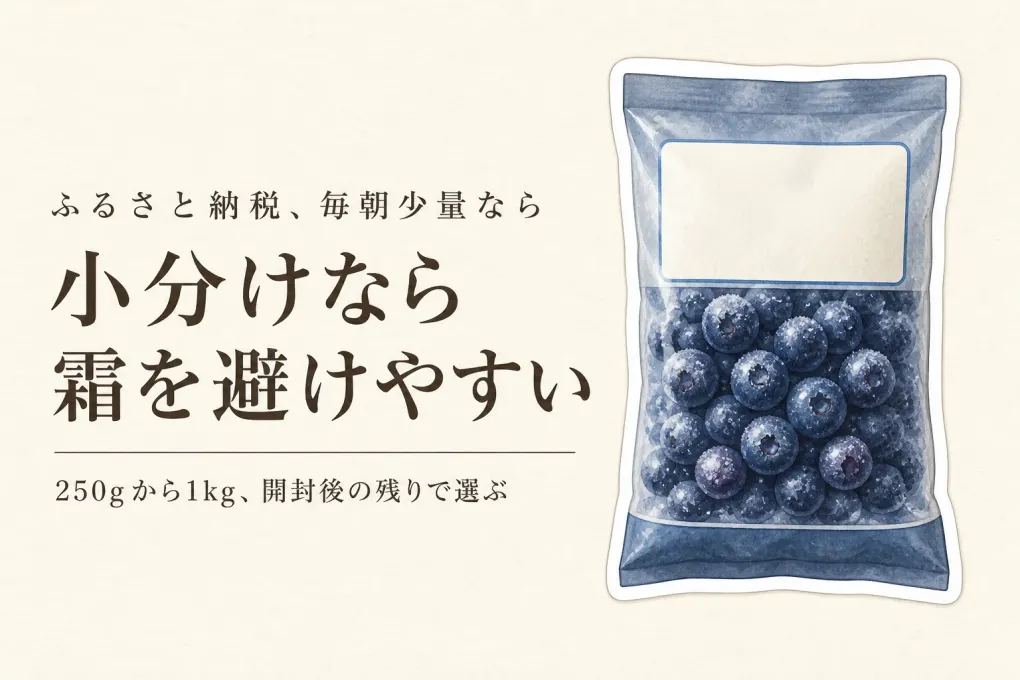 ふるさと納税の冷凍ブルーベリーは小分けがいい？ヨーグルト用に霜・再冷凍を避ける選び方