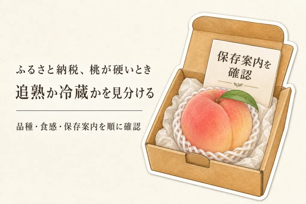 ふるさと納税の桃が硬いときは追熟？冷蔵？返礼品表示で見分ける
